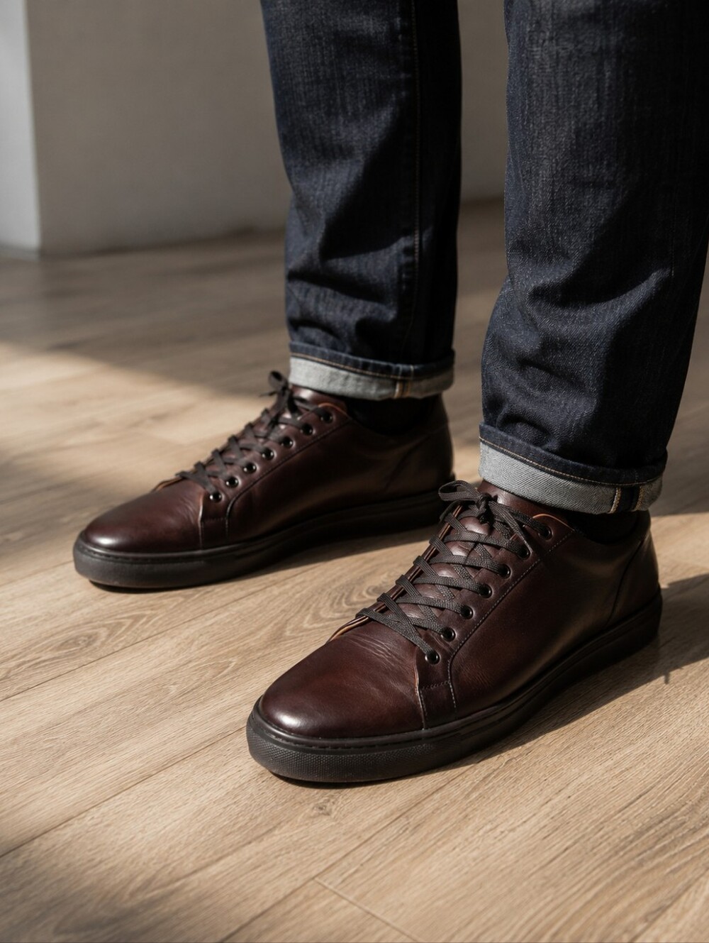 Thursday Boot Co. Men Sz 12.5 Old English Brown Leather Premier Low Top Sneakers